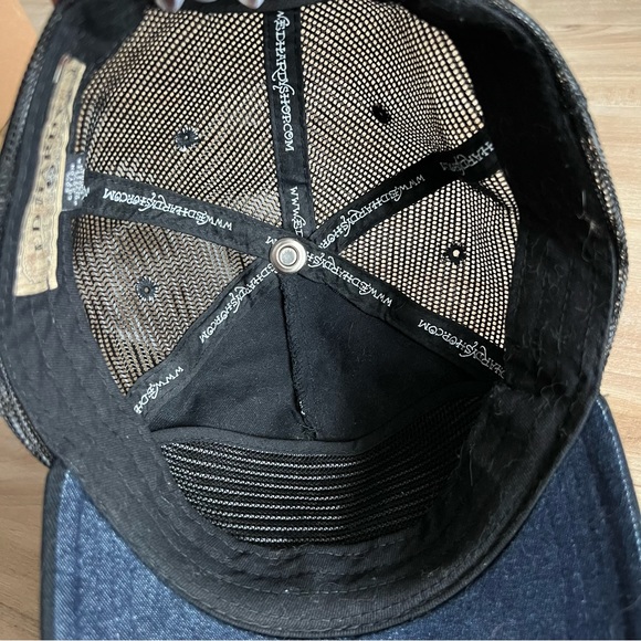 ED HARDY VINTAGE COLLECTIBLE Embroidered Rose Hat Black REAR - Picture 5 of 9